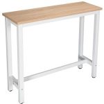 Mesa alta de bar marca Woltu con estructura metálica